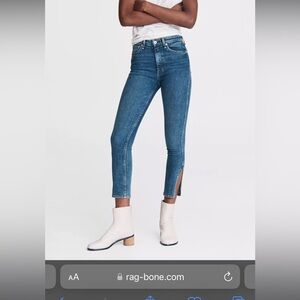 EUC rag & bone Nina High-Rise Ankle Skinny Bridle Trail Sz 28